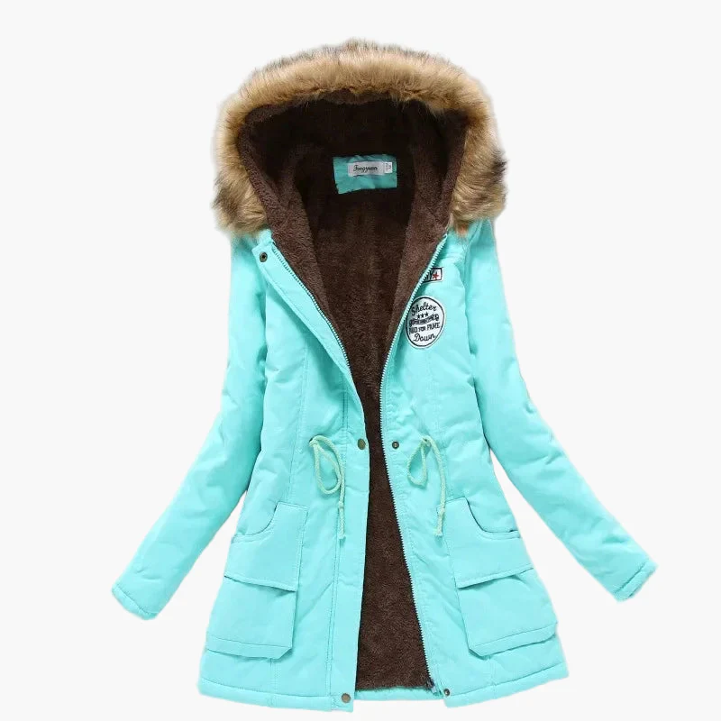Damen Winterparka mit Kapuze und Fleece-Futter – Modischer Mantel für kalte Tage - Image 5