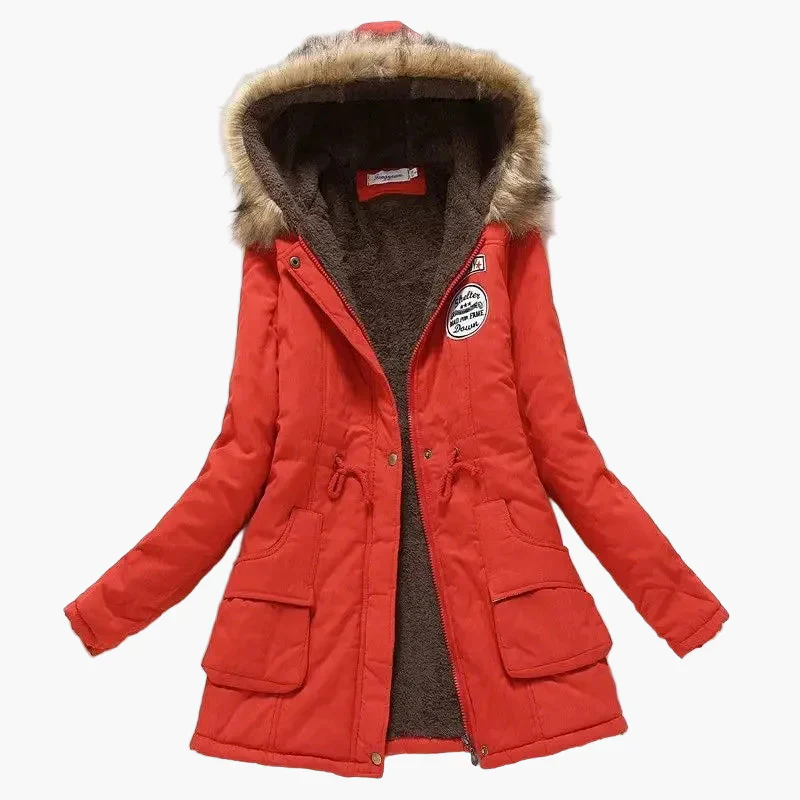 Damen Winterparka mit Kapuze und Fleece-Futter – Modischer Mantel für kalte Tage - Image 8
