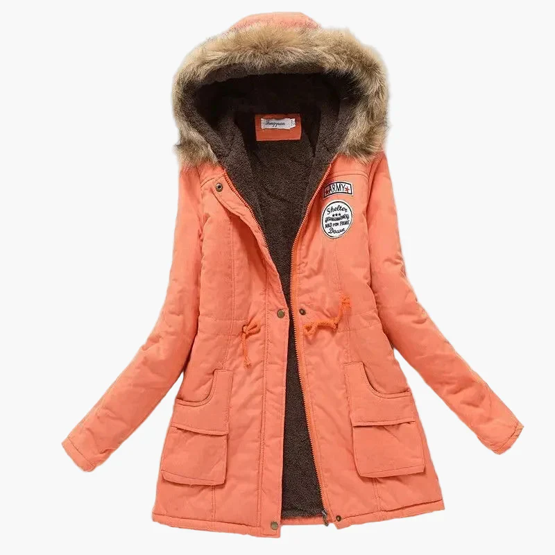 Damen Winterparka mit Kapuze und Fleece-Futter – Modischer Mantel für kalte Tage - Image 9