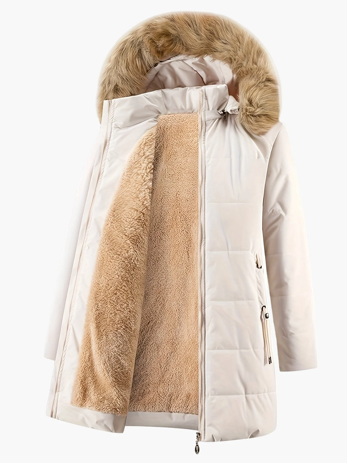 Damen Winterparka mit Kapuze und Kunstfellkragen – Stilvoller, warmer Alltagsmantel - Image 3