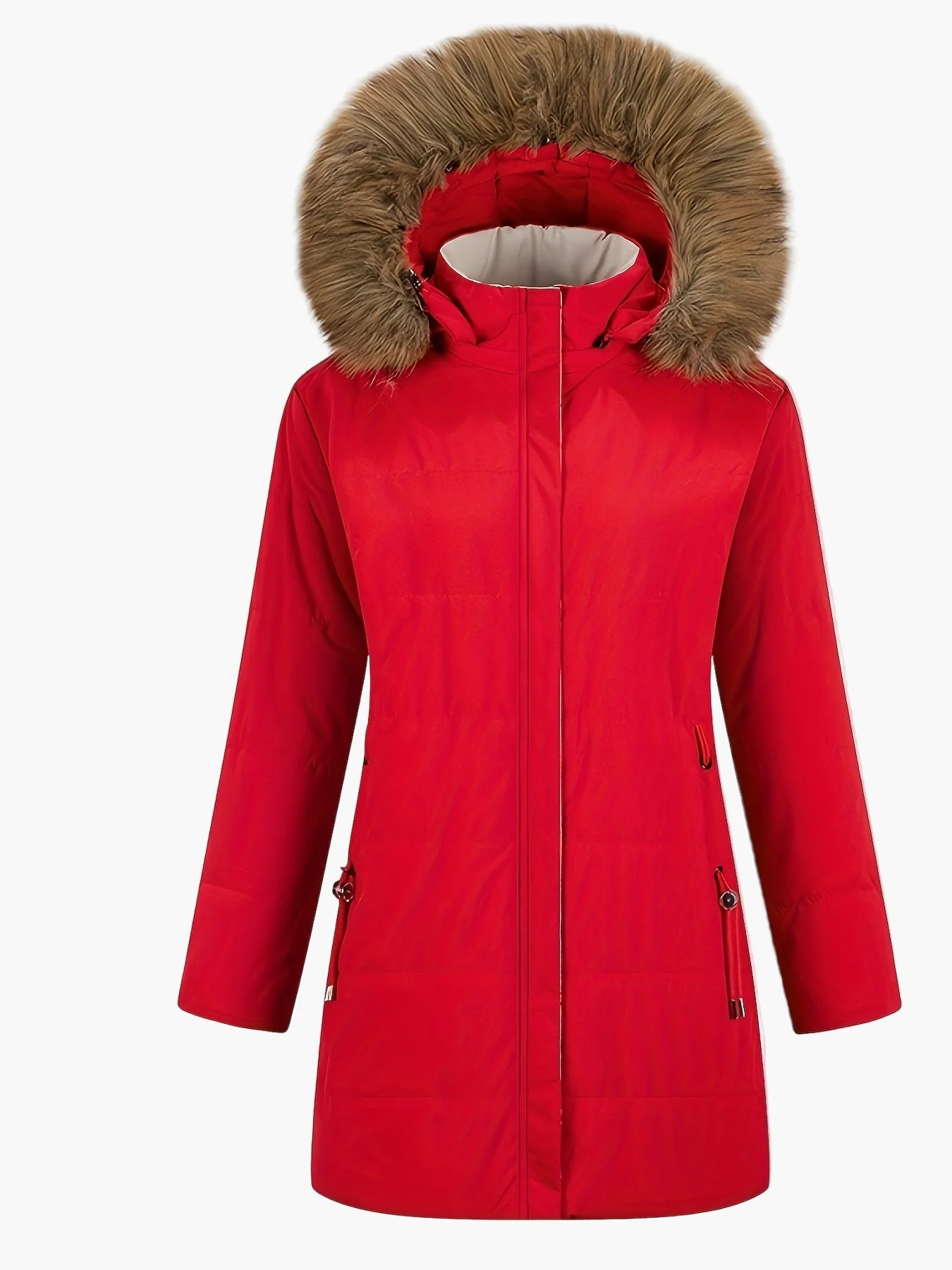 Damen Winterparka mit Kapuze und Kunstfellkragen – Stilvoller, warmer Alltagsmantel - Image 4