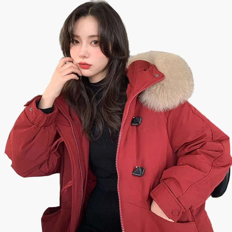 Damen Winterparka mit Kapuze und modischem Design – Perfekt für kalte Tage