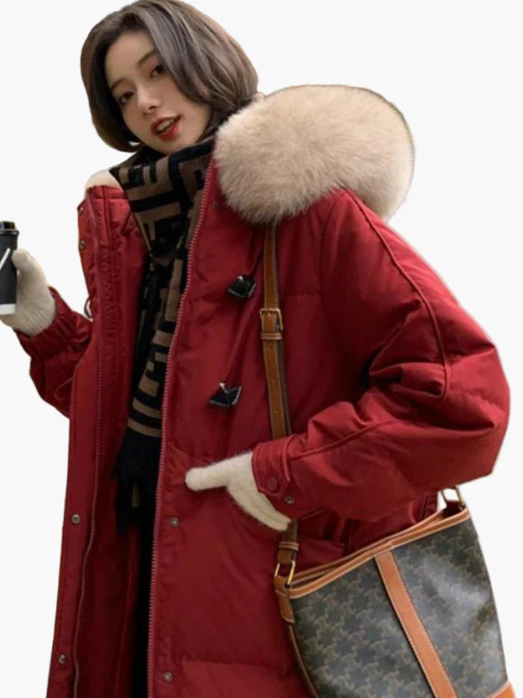 Damen Winterparka mit Kapuze und modischem Design – Perfekt für kalte Tage - Image 2