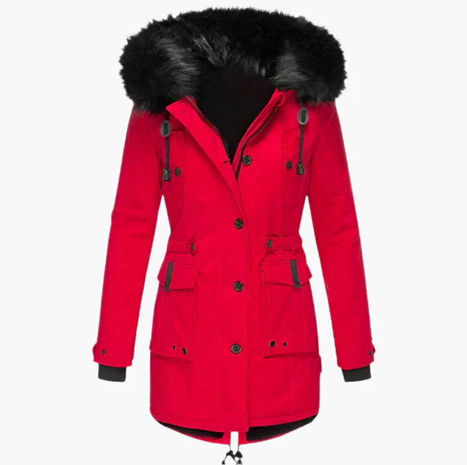 Damen Winterparka mit Kunstpelzkapuze – Stilvolle Outdoorjacke für kalte Tage - Image 5