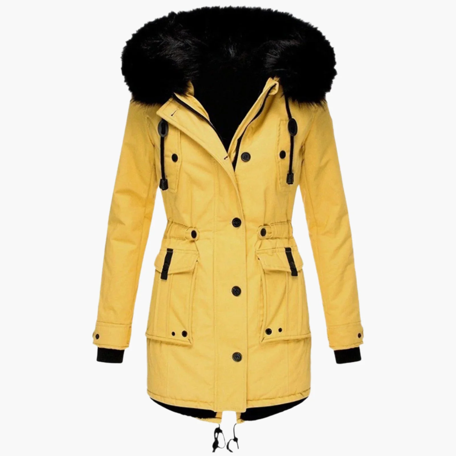 Damen Winterparka mit Kunstpelzkapuze – Stilvolle Outdoorjacke für kalte Tage - Image 6