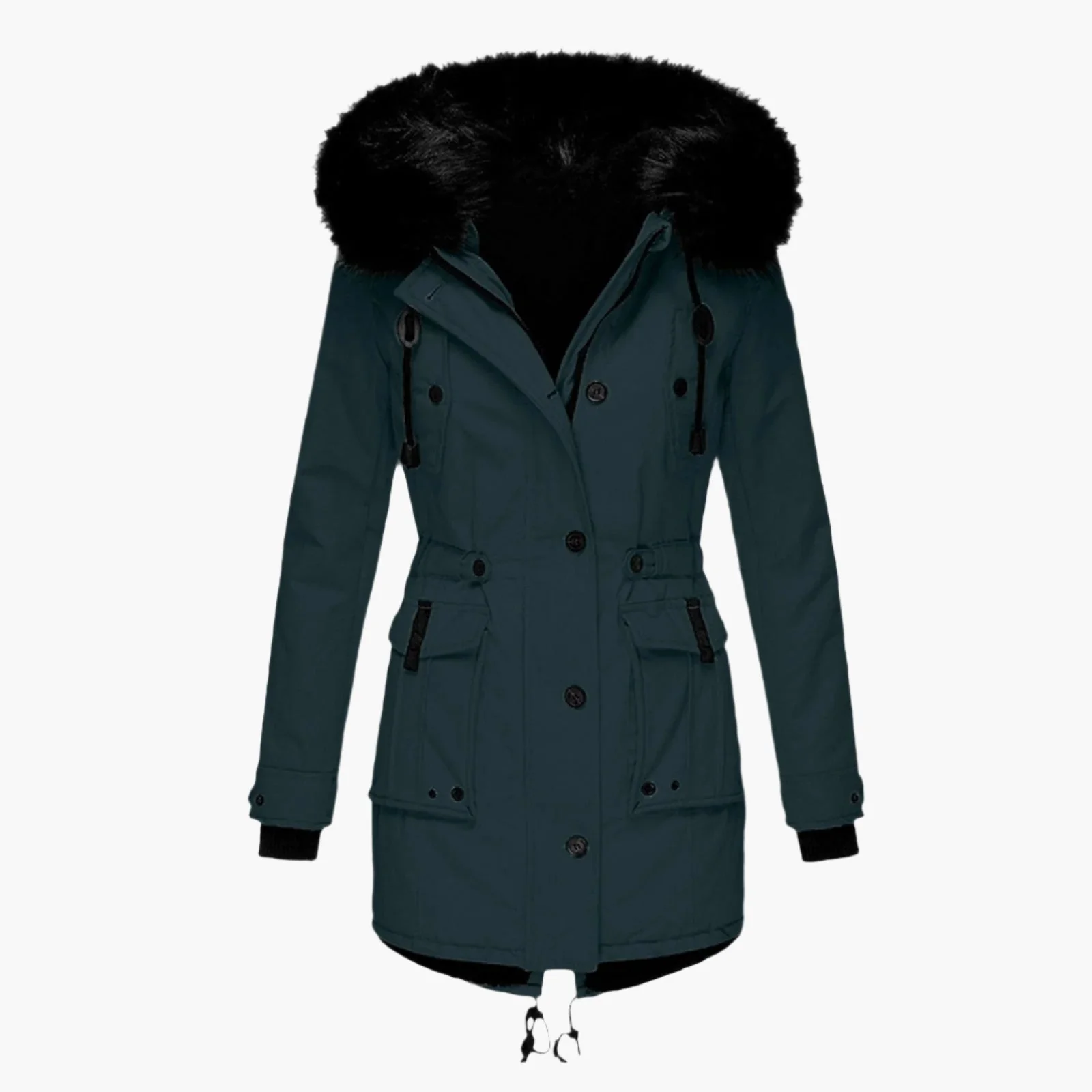 Damen Winterparka mit Kunstpelzkapuze – Stilvolle Outdoorjacke für kalte Tage - Image 7