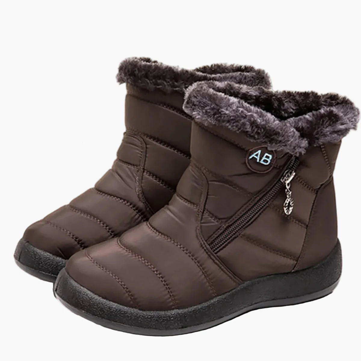 Damen Winterstiefel mit warmem Futter und Reißverschluss – Bequeme, rutschfeste Outdoor-Schuhe für kalte Tage - Image 12