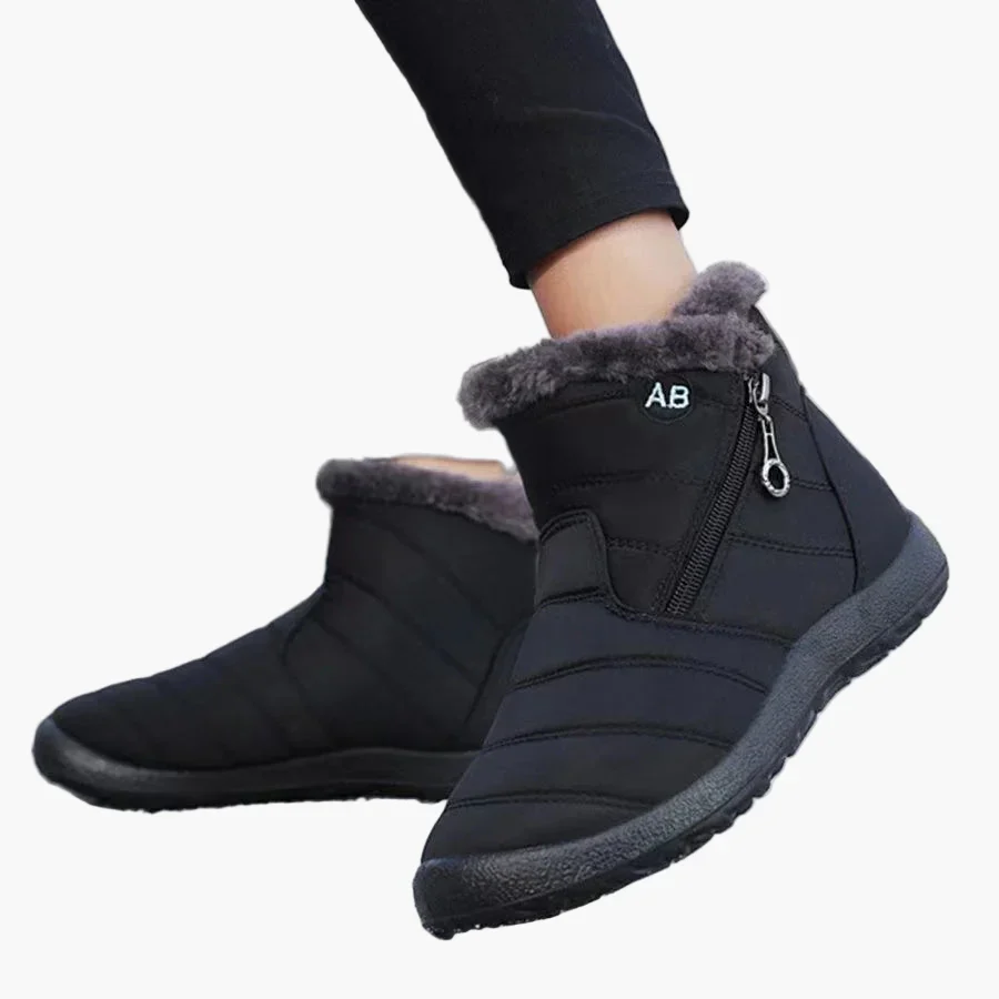 Damen Winterstiefel mit warmem Futter und Reißverschluss – Bequeme, rutschfeste Outdoor-Schuhe für kalte Tage - Image 5