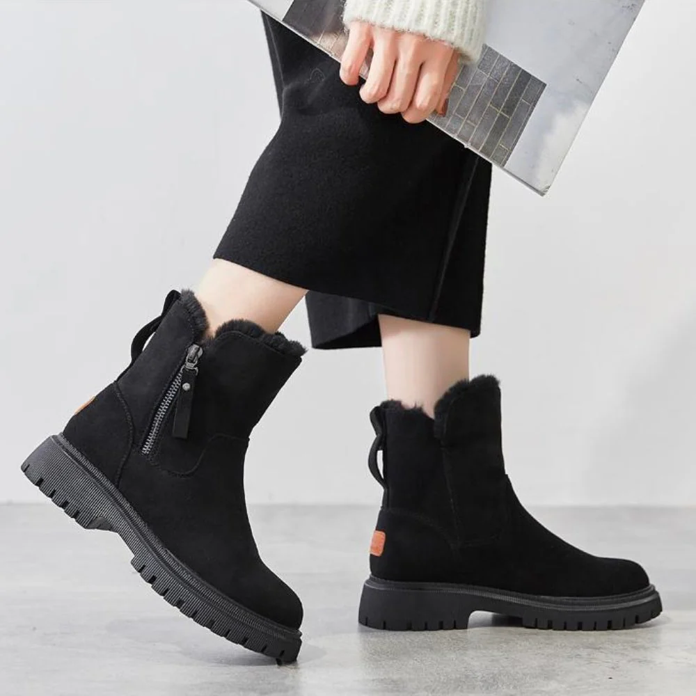 Damen Winterstiefel mit warmem Futter und rutschfester Sohle – Komfortable Fashion-Boots für Outdoor & Alltag - Image 10
