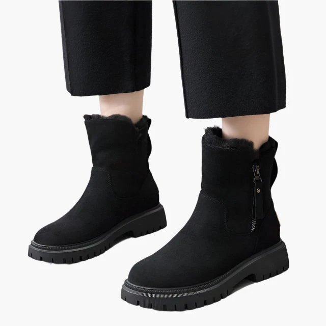 Damen Winterstiefel mit warmem Futter und rutschfester Sohle – Komfortable Fashion-Boots für Outdoor & Alltag - Image 9