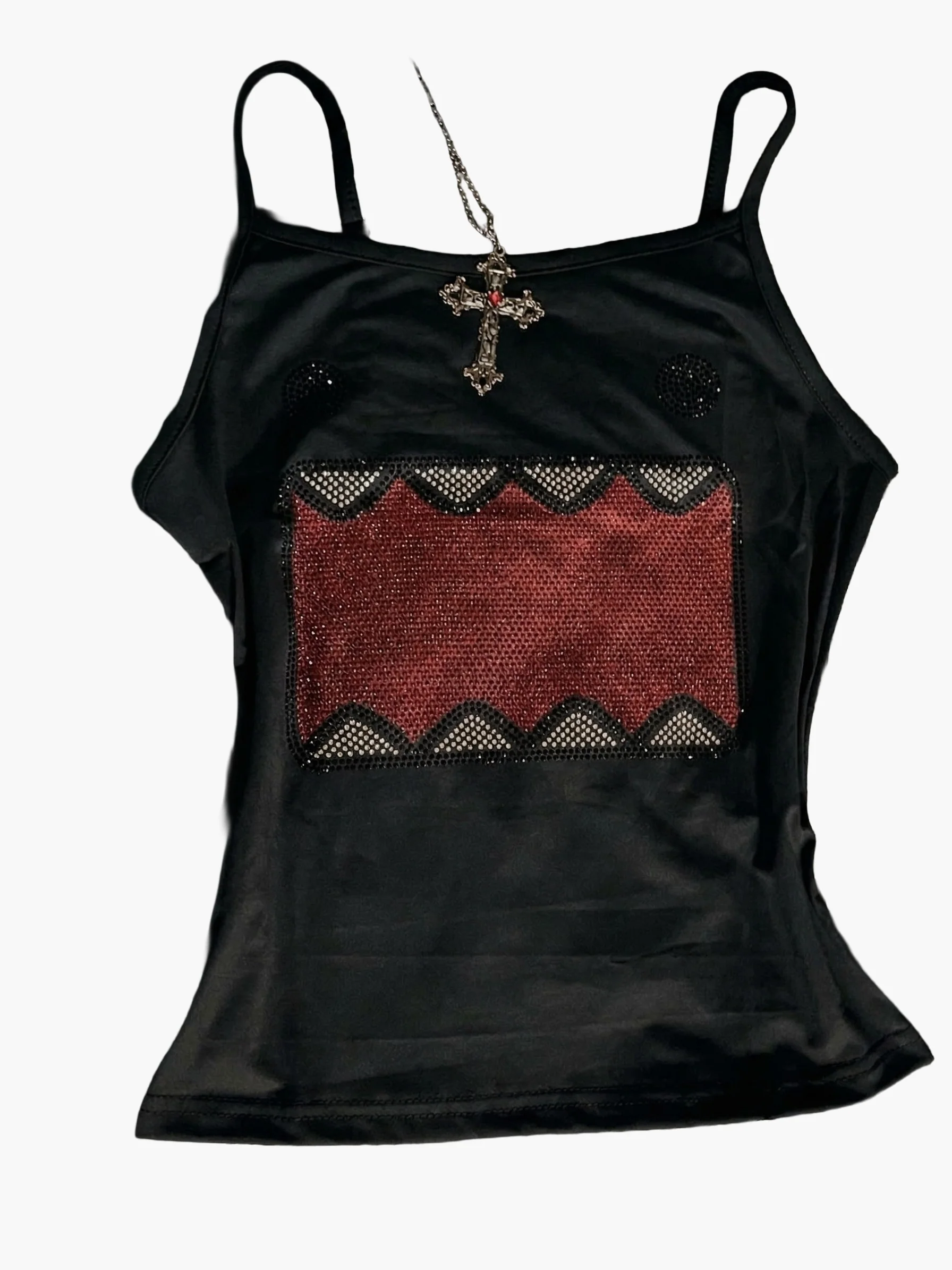 Damen Y2K Streetstyle Tanktop mit Grafik-Print und Ripped Jeans – Modisches Freizeit-Outfit - Image 8
