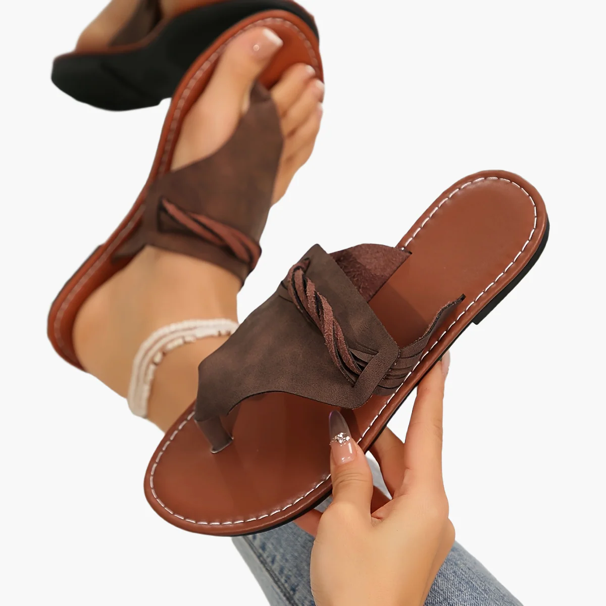 Damen Zehentrenner Sandalen – Modische Sommerschuhe für Freizeit & Urlaub - Image 9
