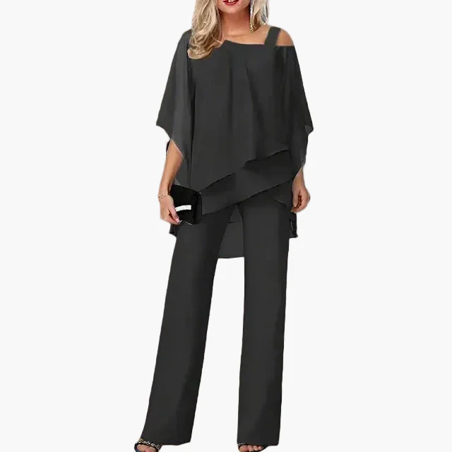 Damen Zweiteiler Set Elegant Modern Asymmetrisch – Business & Freizeit Outfit
