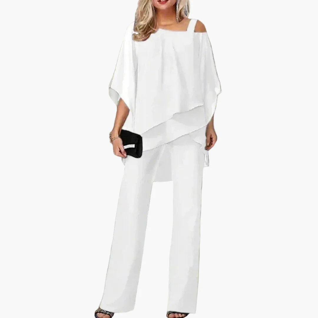 Damen Zweiteiler Set Elegant Modern Asymmetrisch – Business & Freizeit Outfit - Image 6