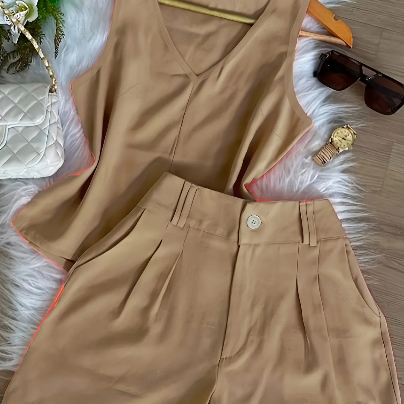 Damen Zweiteiler Set – Elegantes Top und Shorts für Frühling & Sommer, Freizeit & Alltag - Image 12