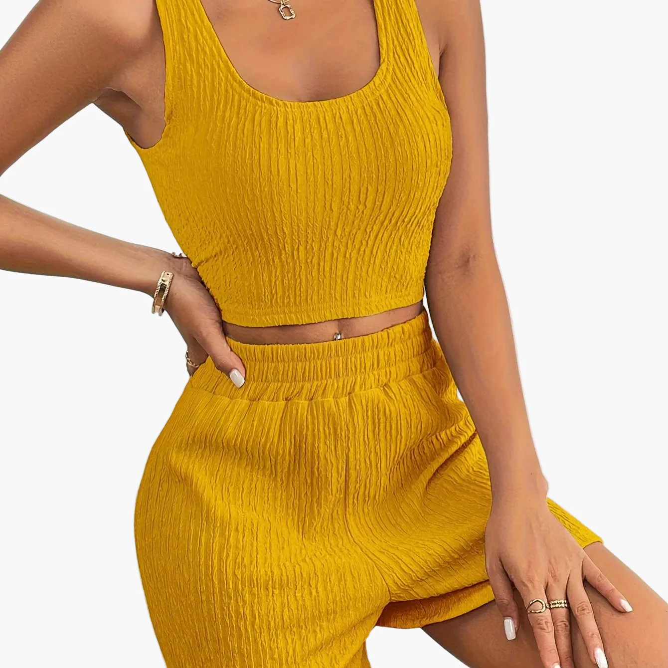Damen Zweiteiler Set – Modisches Top und Shorts im Casual Look für Alltag & Sommer - Image 15