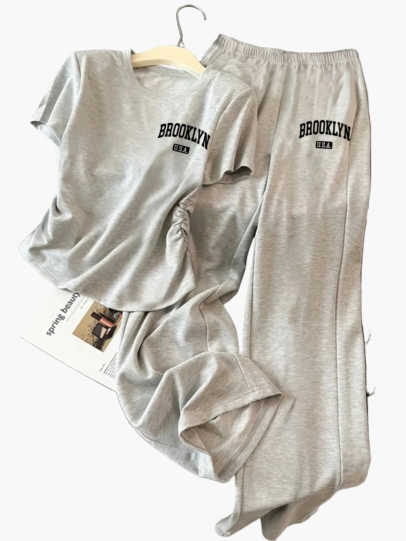 Damen Zweiteiliges Set mit Schleifen-Detail – Freizeit Lounge Outfit - Image 6