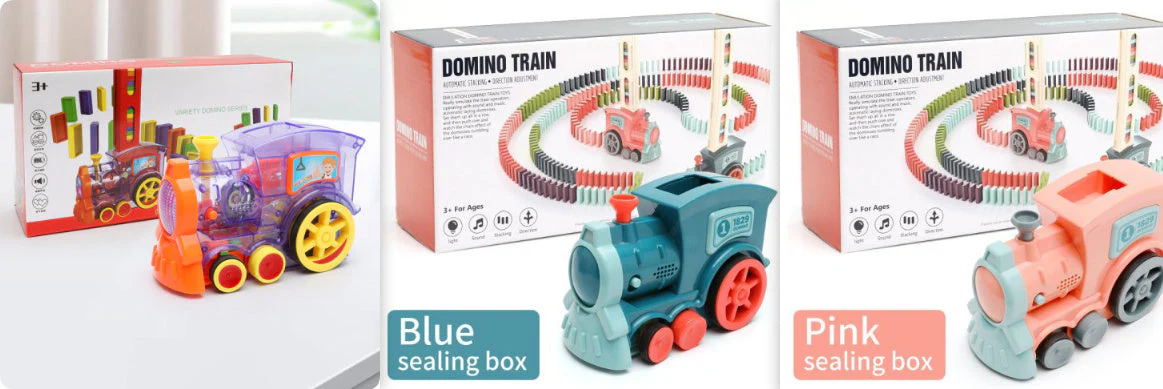 Domino Zugspielzeug für Kinder – Kreatives Lernspiel, Automatischer Dominosteinleger, Pädagogisches Spielzeug - Image 13