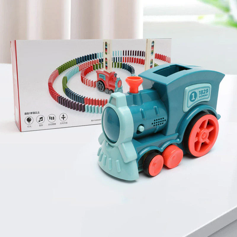 Domino Zugspielzeug für Kinder – Kreatives Lernspiel, Automatischer Dominosteinleger, Pädagogisches Spielzeug - Image 5