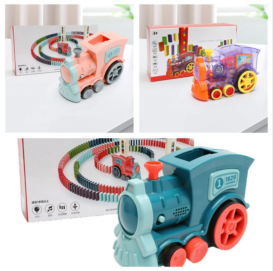 Domino Zugspielzeug für Kinder – Kreatives Lernspiel, Automatischer Dominosteinleger, Pädagogisches Spielzeug - Image 6