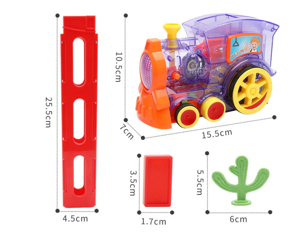 Domino Zugspielzeug für Kinder – Kreatives Lernspiel, Automatischer Dominosteinleger, Pädagogisches Spielzeug - Image 8