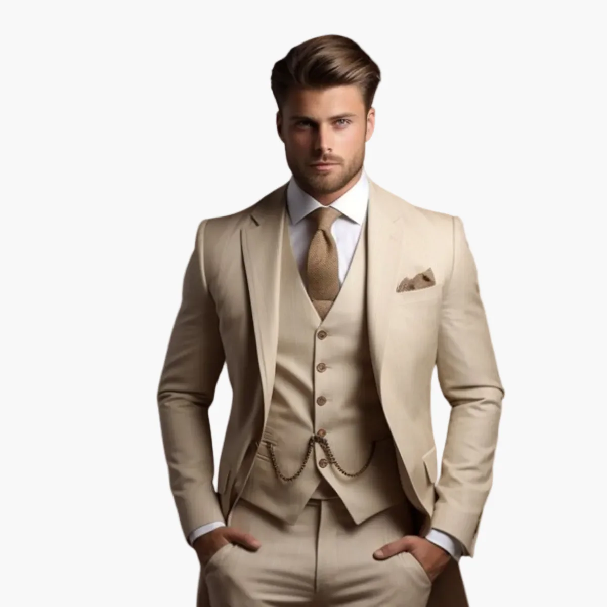 Eleganter Herrenanzug Dreiteilig Slim Fit – Business & Festliche Anlässe - Image 2