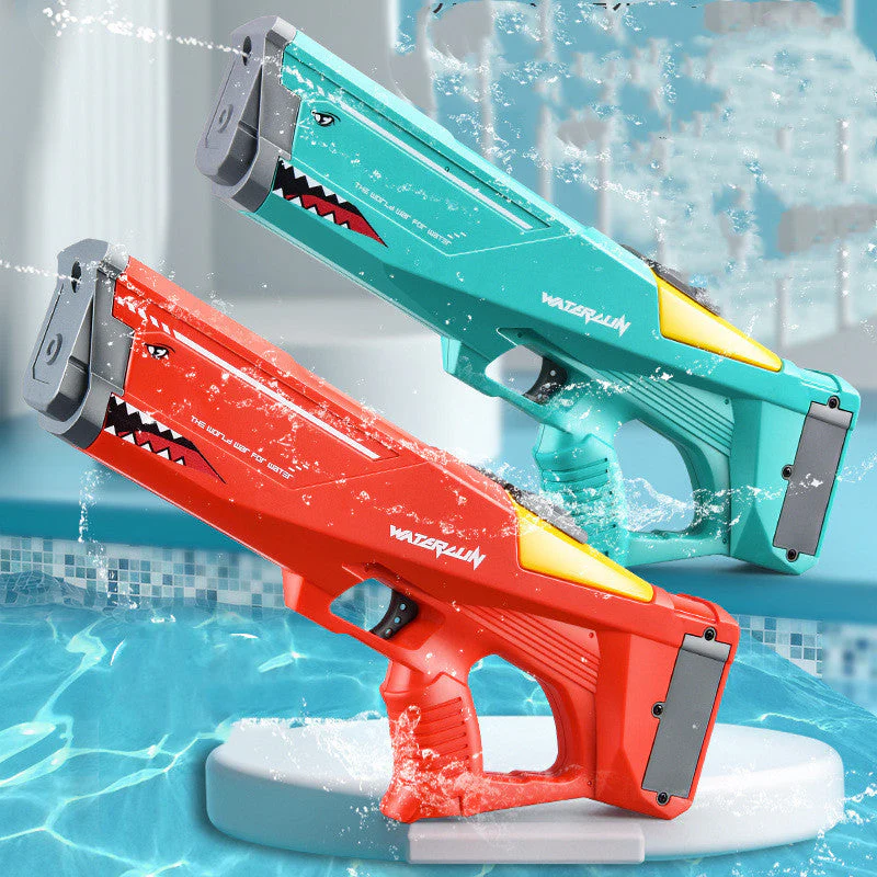 Elektrische Wasserpistole im Hai-Design für Kinder und Jugendliche – Hochdruck Wasserspielzeug für Pool & Outdoor - Image 4