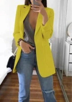 Georgina – Schmaler Damenblazer mit einfarbigem Design - Image 14