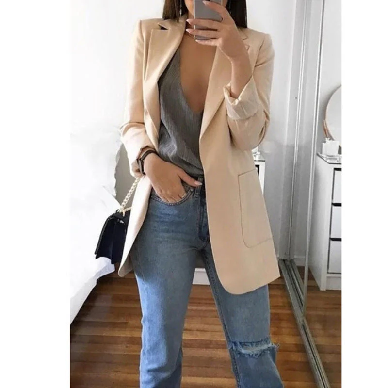 Georgina – Schmaler Damenblazer mit einfarbigem Design - Image 16