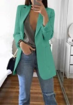 Georgina – Schmaler Damenblazer mit einfarbigem Design - Image 18