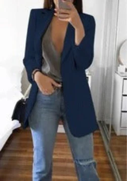 Georgina – Schmaler Damenblazer mit einfarbigem Design - Image 19