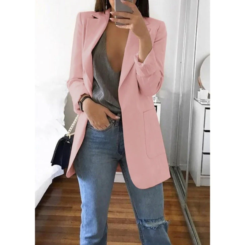 Georgina – Schmaler Damenblazer mit einfarbigem Design - Image 21