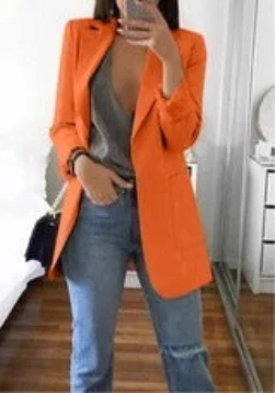 Georgina – Schmaler Damenblazer mit einfarbigem Design - Image 24