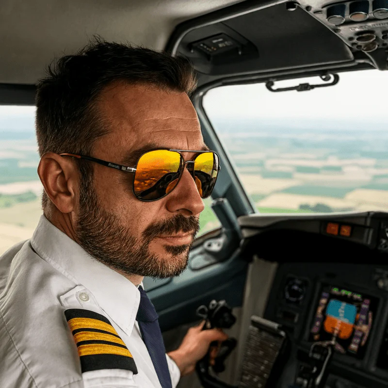 Handsome Dans Herren Sonnenbrille – Aviator Stil, Polarisierend, Verspiegelt – Modisch für Alltag und Sport - Image 6