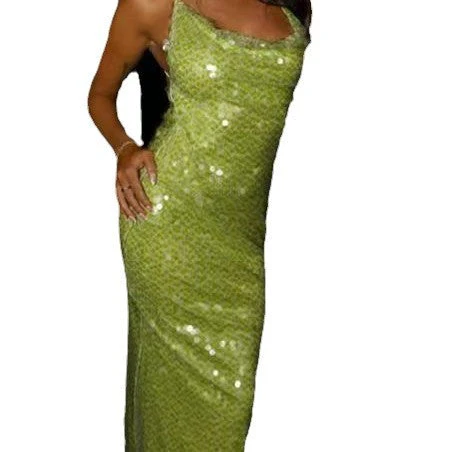 Harriet – Glänzendes Abendkleid mit Trägern und Rückenausschnitt - Image 5