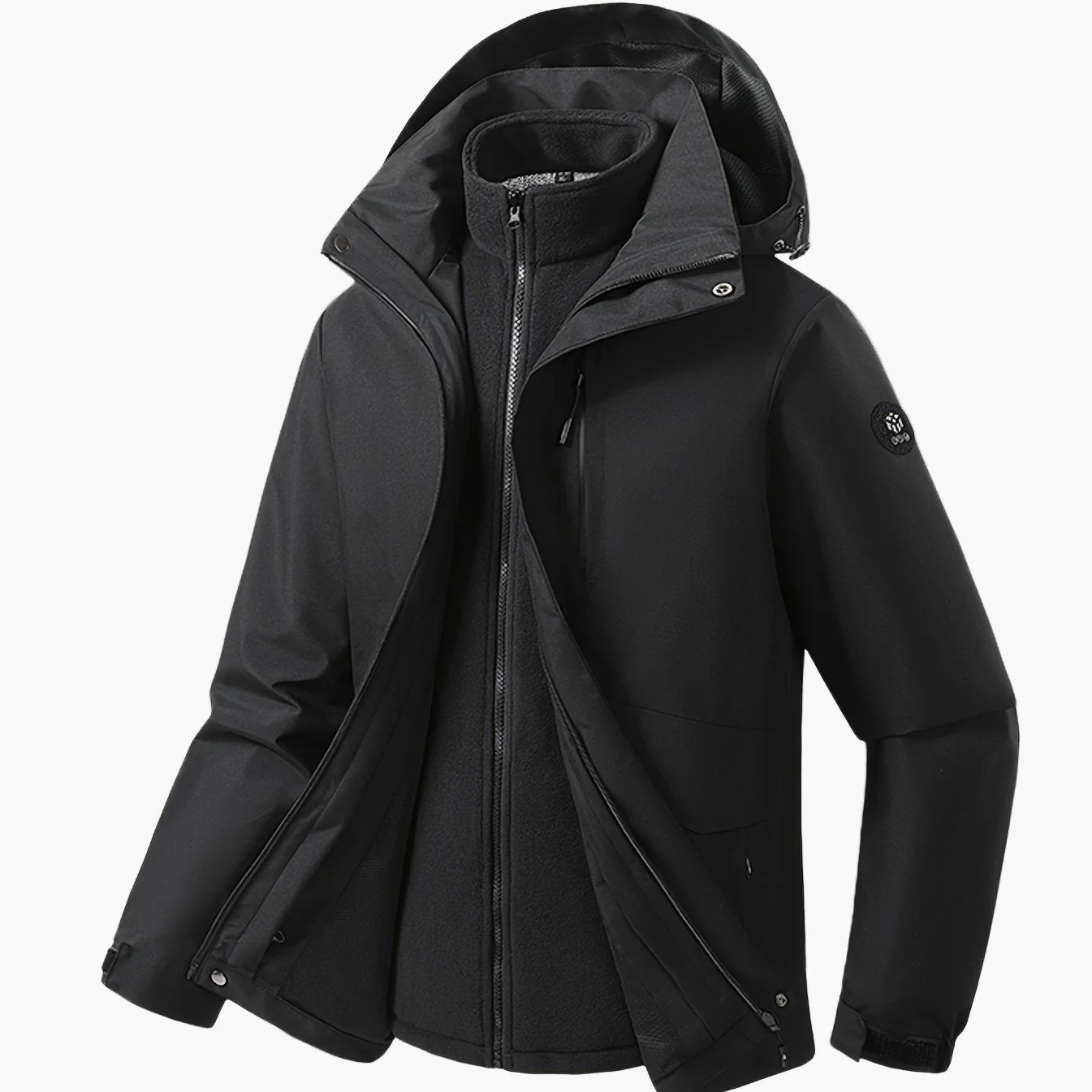 Herren 3-in-1 Funktionsjacke mit Kapuze – Outdoor Freizeitjacke für jede Jahreszeit - Image 7