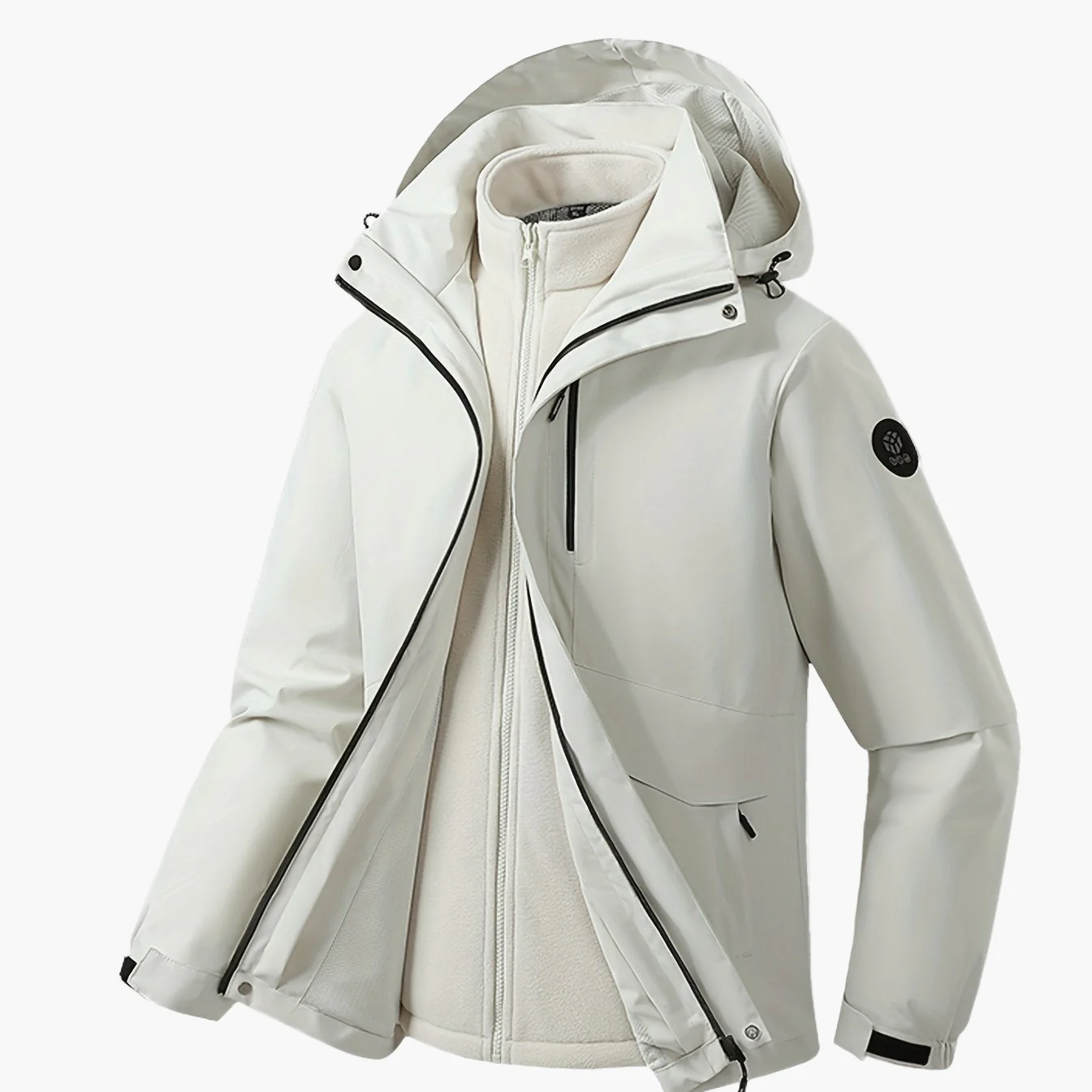 Herren 3-in-1 Funktionsjacke mit Kapuze – Outdoor Freizeitjacke für jede Jahreszeit - Image 9