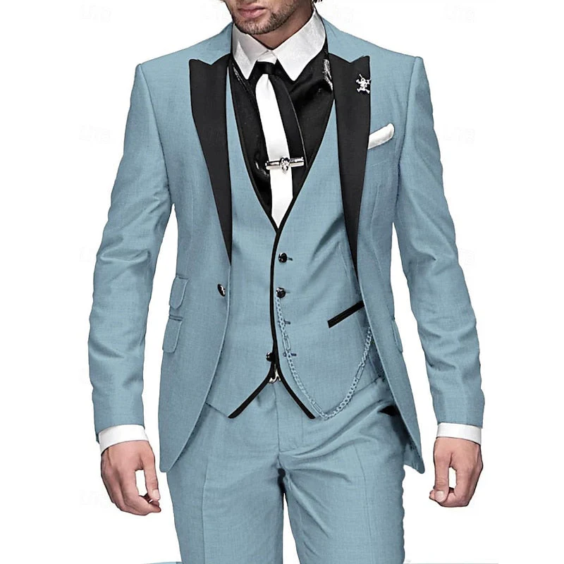 Herren 3-Teiliges Slim Fit Anzug Set – Eleganter Business & Hochzeitsanzug - Image 7