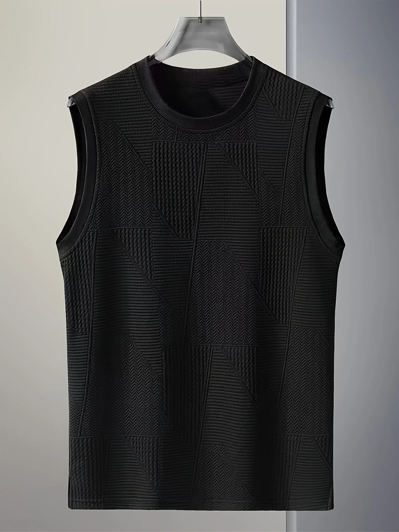 Herren Ärmelloses Casual Tanktop – Modernes Struktur-Design, Sommer Freizeitshirt
