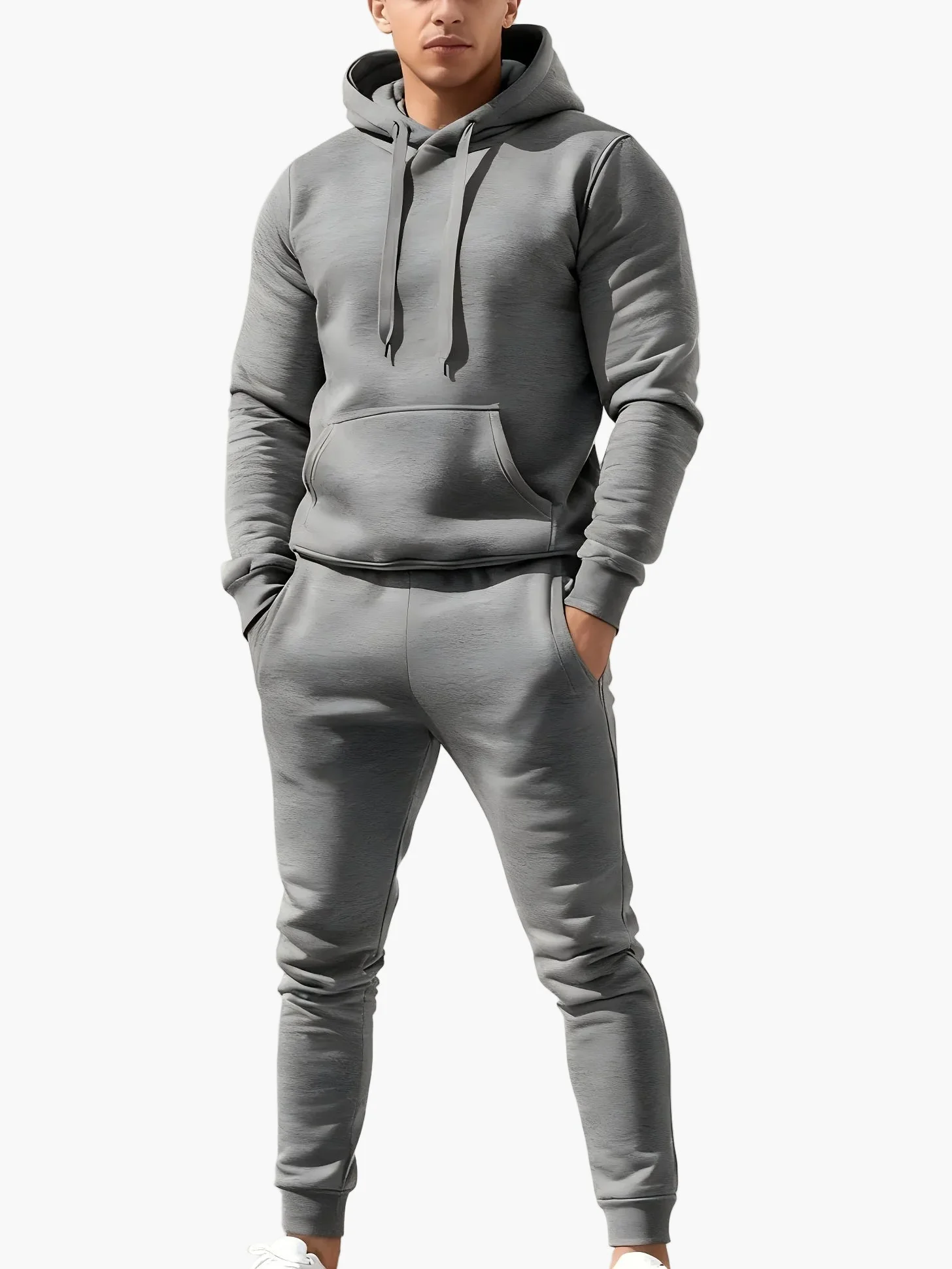 Herren Athleisure Kapuzenpullover Trainingsanzug Set – Sportlicher Freizeit Hoodie mit Jogginghose für Alltag & Fitness - Image 2