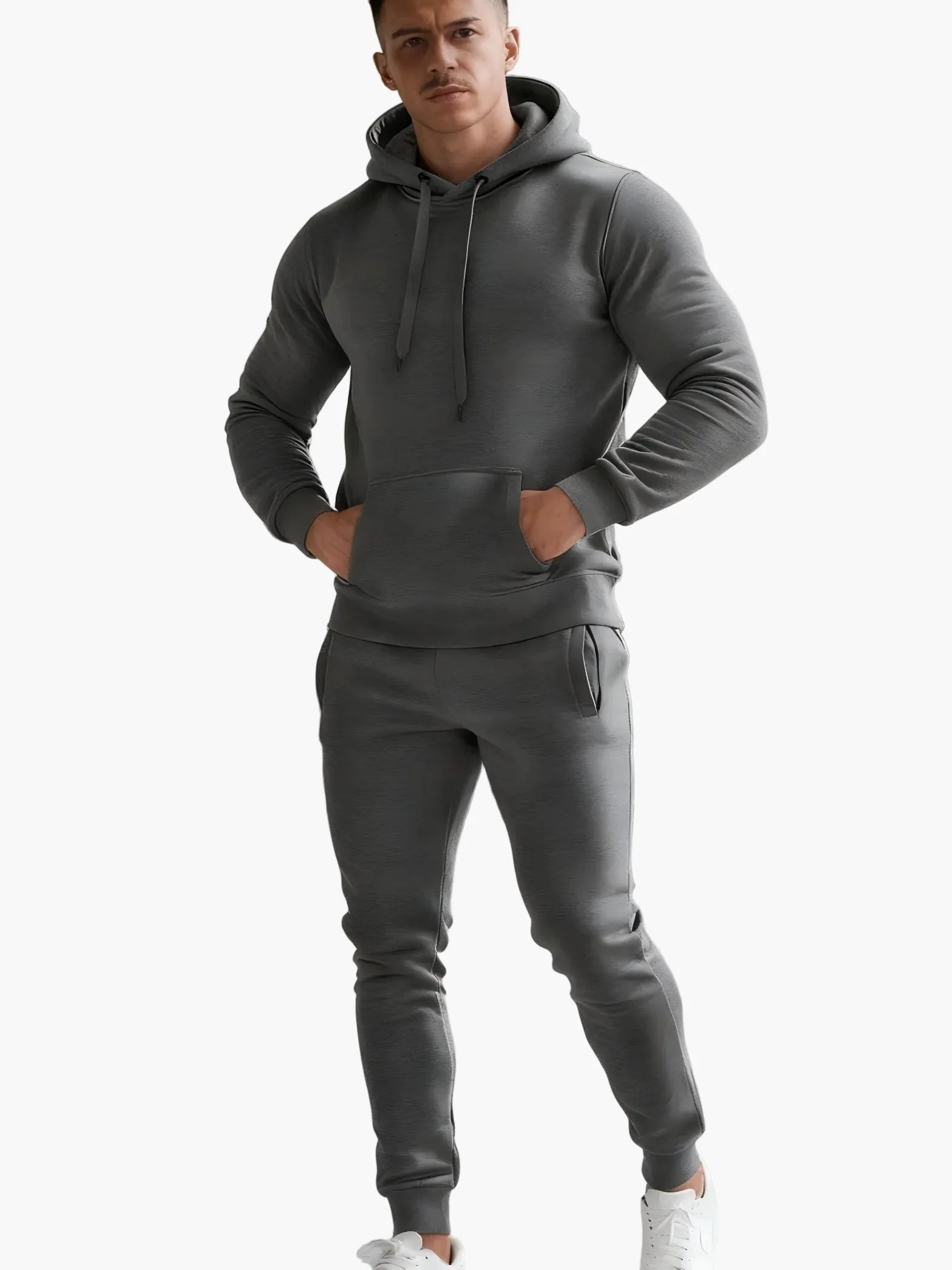 Herren Athleisure Kapuzenpullover Trainingsanzug Set – Sportlicher Freizeit Hoodie mit Jogginghose für Alltag & Fitness - Image 3