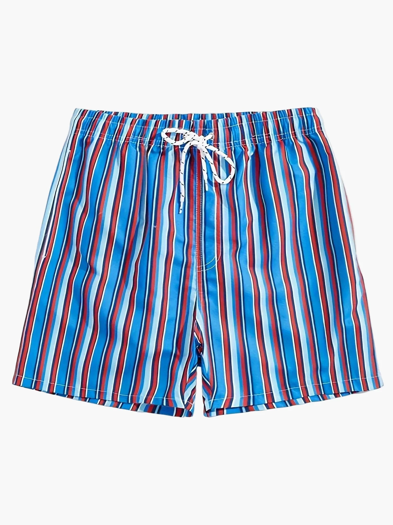 Herren Badeshorts mit gestreiftem Design – Lässige Schwimmshorts für Strand und Pool - Image 4