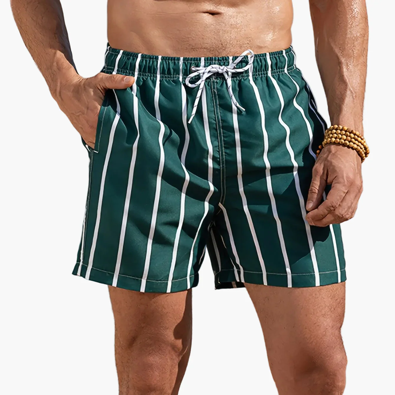 Herren Badeshorts mit Streifenmuster – Modische und Bequeme Badehose für Strand & Freizeit - Image 9