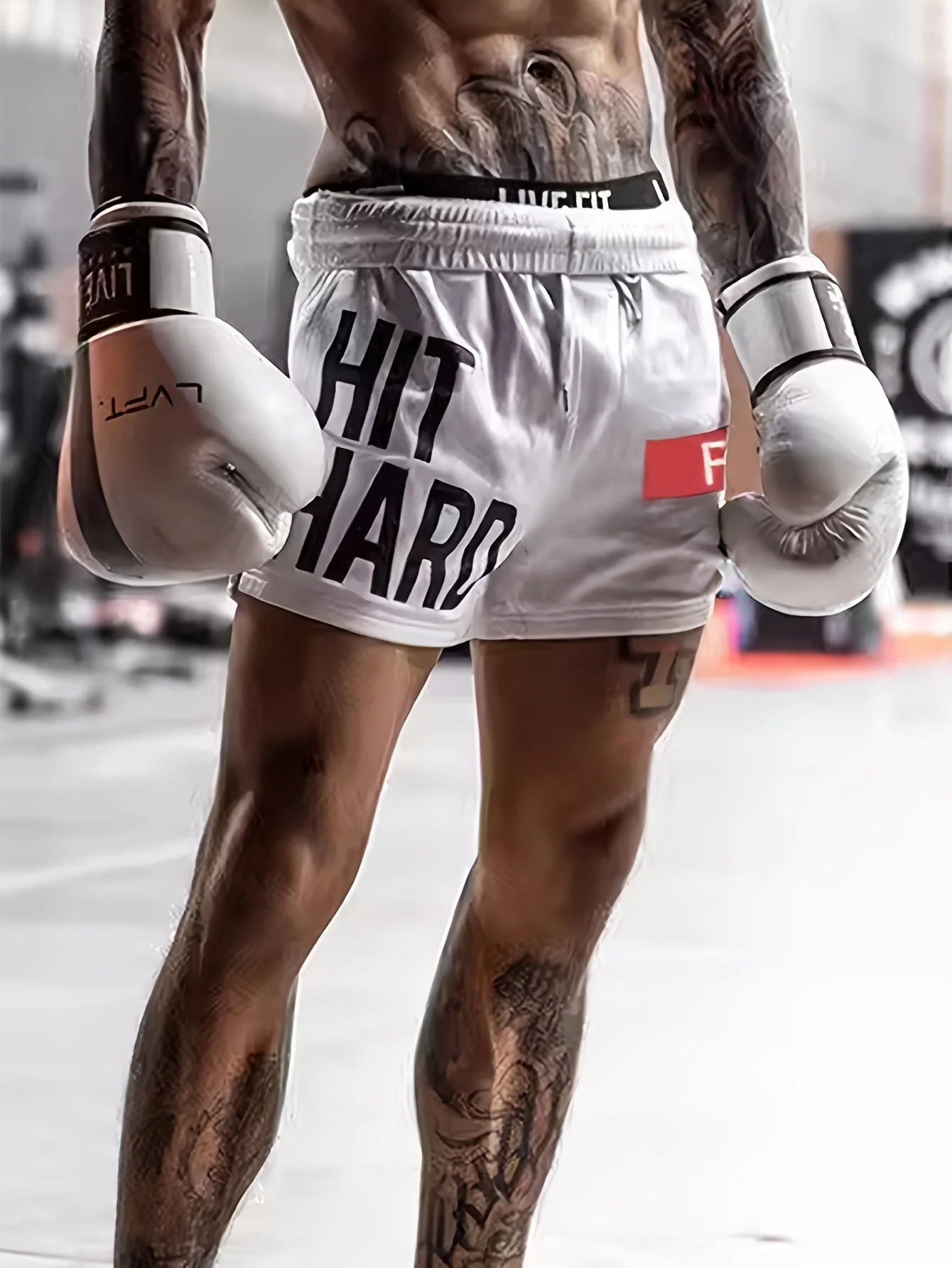 Herren Basketball Shorts mit Aufdruck 'HIT HARD' – Sportlicher Look für Training und Freizeit - Image 8