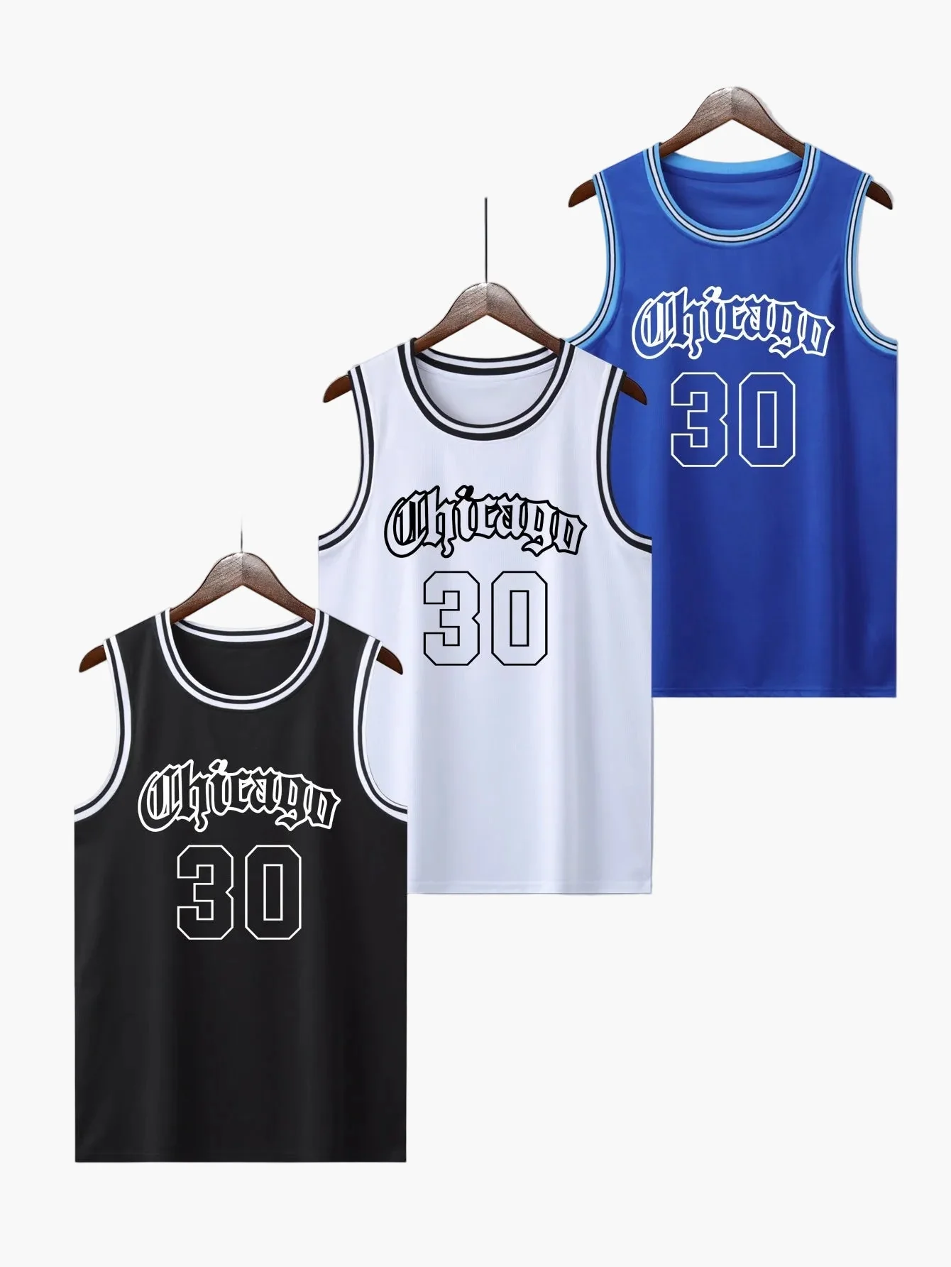 Herren Basketball Tanktop Vintage Style – Sportliches Trikot mit Chicago 30 Print für Training & Freizeit