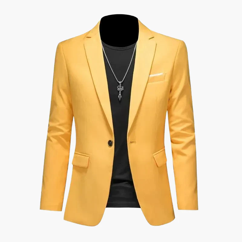 Herren Blazer Modern Ein-Knopf Slim Fit – Eleganter Freizeit- und Business-Look - Image 3