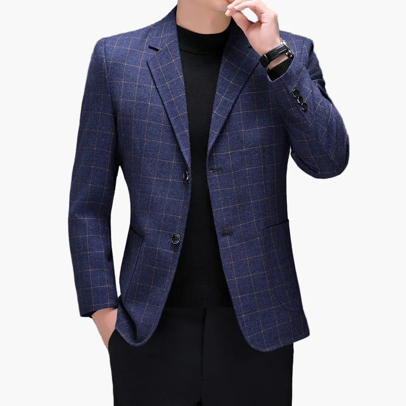 Herren Blazer Modern Kariert Business Freizeit Elegant - Image 3