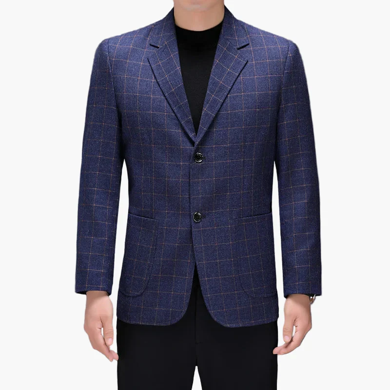 Herren Blazer Modern Kariert Business Freizeit Elegant - Image 4