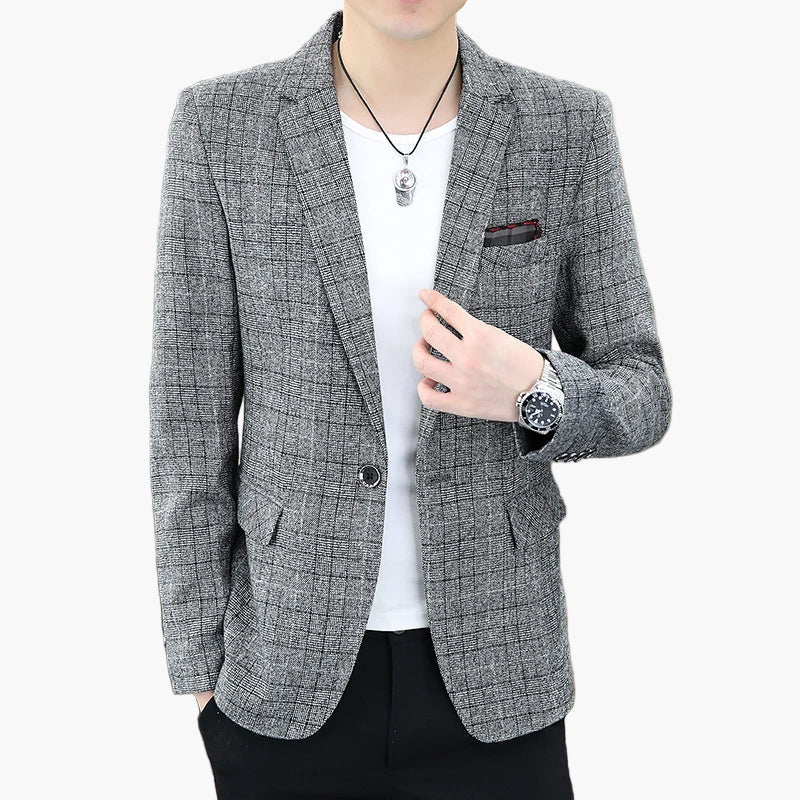 Herren Blazer Modern Kariert – Eleganter Business & Freizeit Sakko - Image 3