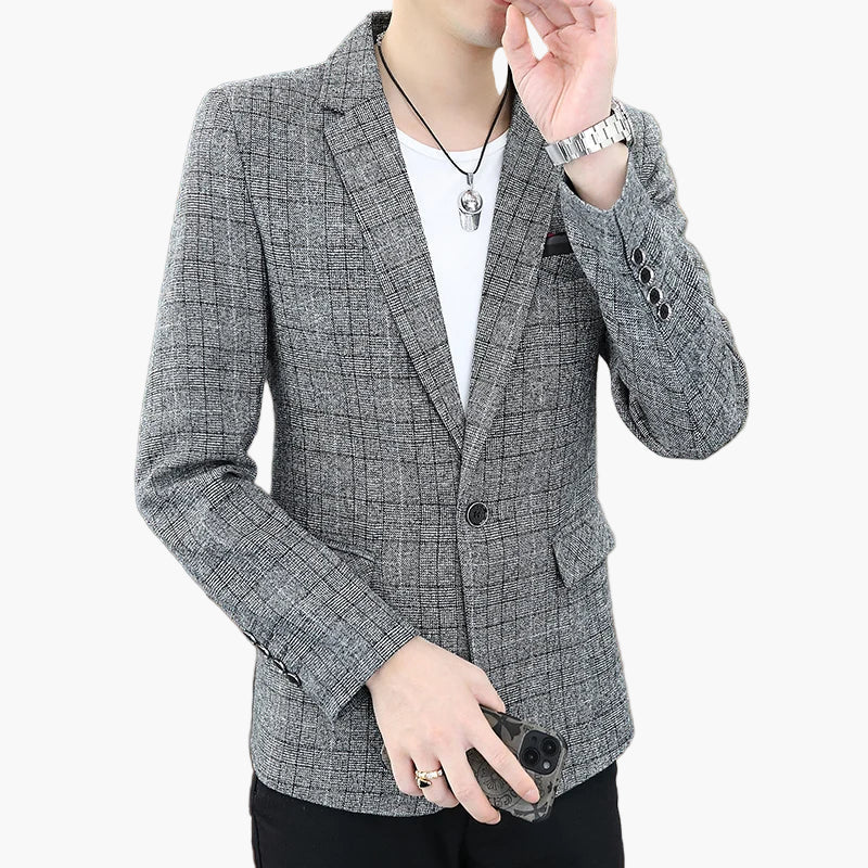Herren Blazer Modern Kariert – Eleganter Business & Freizeit Sakko - Image 4